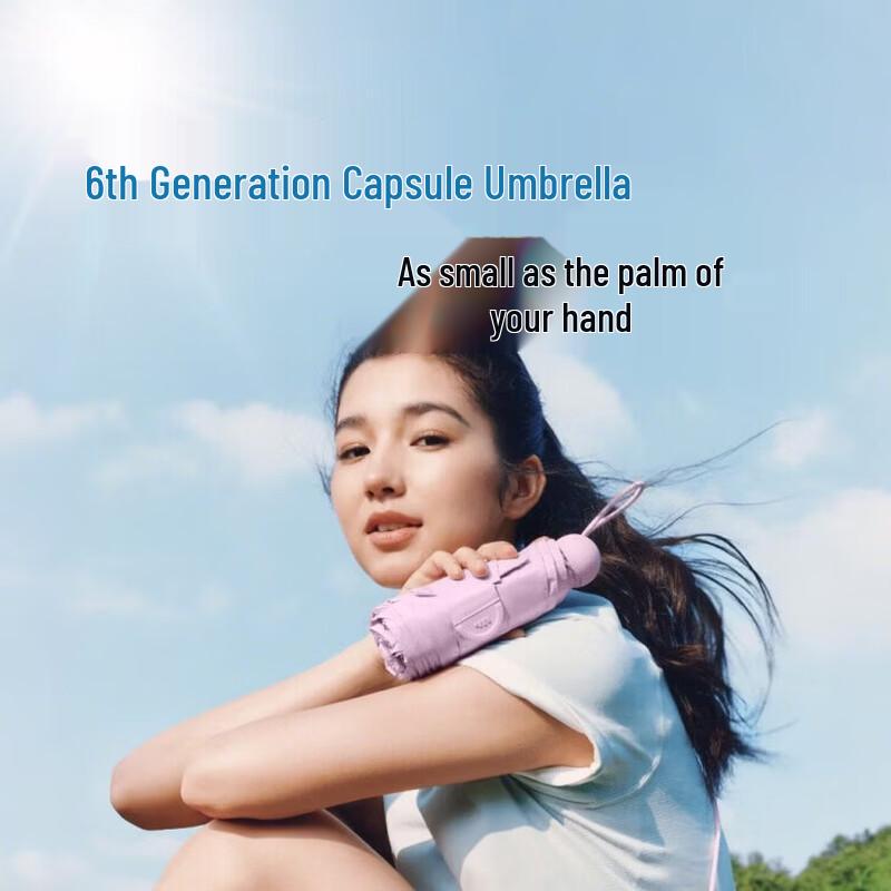 Beneunder Five-Fold Capsule Sun & Rain Umbrella