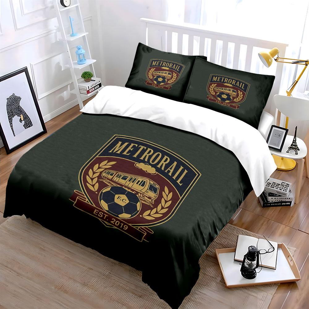 Metrorail FC Bedding Set Bedding Duvet Cover Set Duvet Cover Pillowcases (1 * Duvet Cover 2 * Pillowcases, without duvet insert)