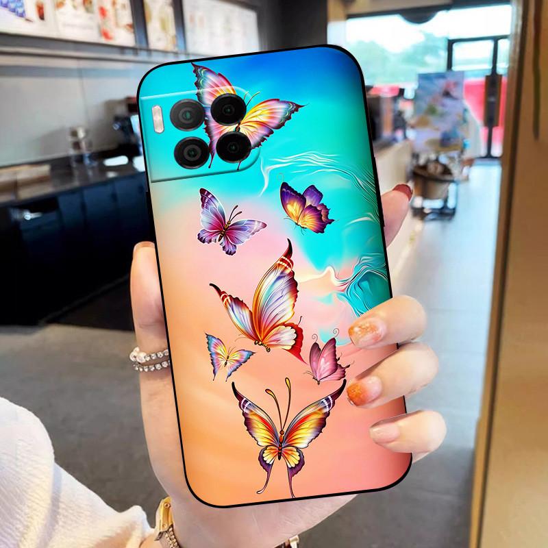 For T-Mobile Revvl 7 Pro 5G Case Flower TPU Soft Silicone Phone Cases Back Cover for T-Mobile REVVL7 PRO Colorful Painted Capa