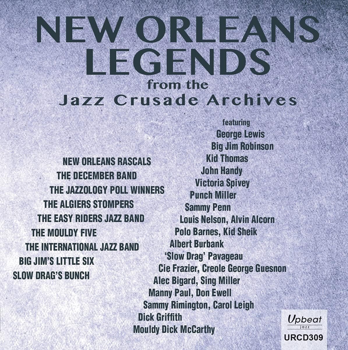 

CD VARIOUS New Orleans Legends URCD309 Upbeat 1999 UK Jazz Used