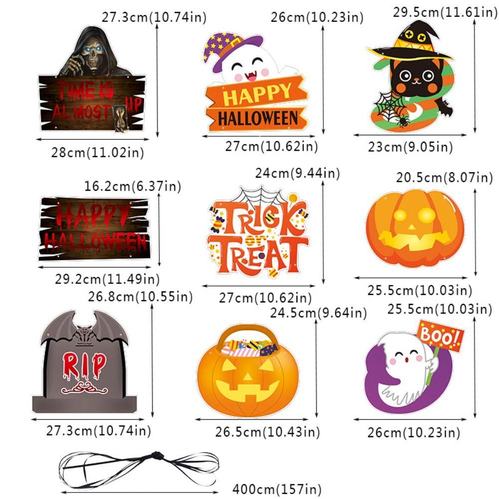 Paper Door Sign Witch Hat Door Ornaments Ornaments Halloween Door Hanging Pendent  Ghost Festival