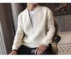 Men's Trendy Knitted V-Neck Cardigan Sweater with Double Zipper - Handsome Autumn/Winter Outerwear