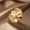 Cross-Border European-American Retro Luxury Floral Petal Ring - Women's Statement Jewelry
