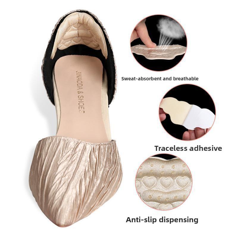 Dispensing Non-slip Heel Sticker High Heels Anti-wear and Anti-drop Heel Sticker Sports Invisible Code Adjustment Half-size Pad