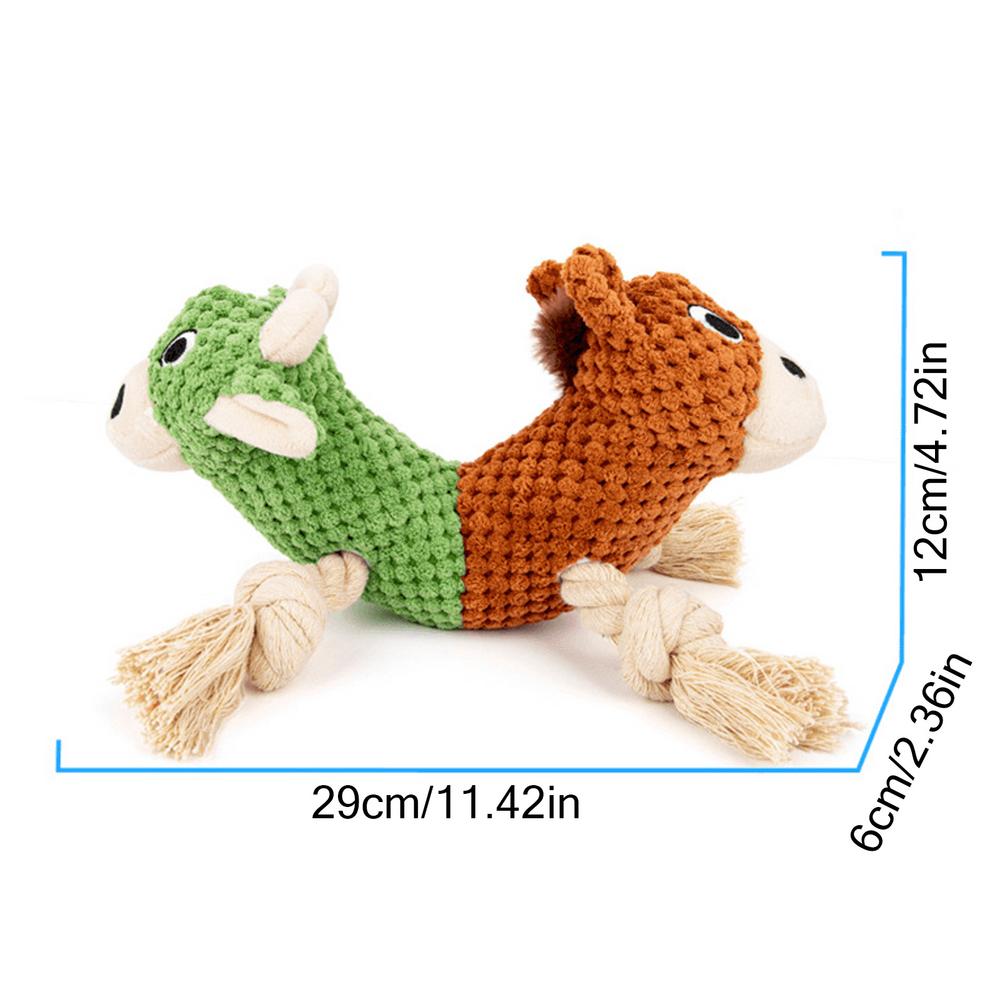 

Игрушка для жевания собаки из хлопковой веревки, щенок, двухголовая игрушка для перетягивания хлопка, фигурка головы быка-лошади для маленьких и больших собак, зубы