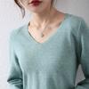 Short Velvet Sweater for Women V-neck Knitted Sweater for Autumn and Winter and Thin Loose Pullover