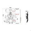 6 Glass Dispenser Cocktail Reusable Clear Small and Set for Party Holiday Gifts