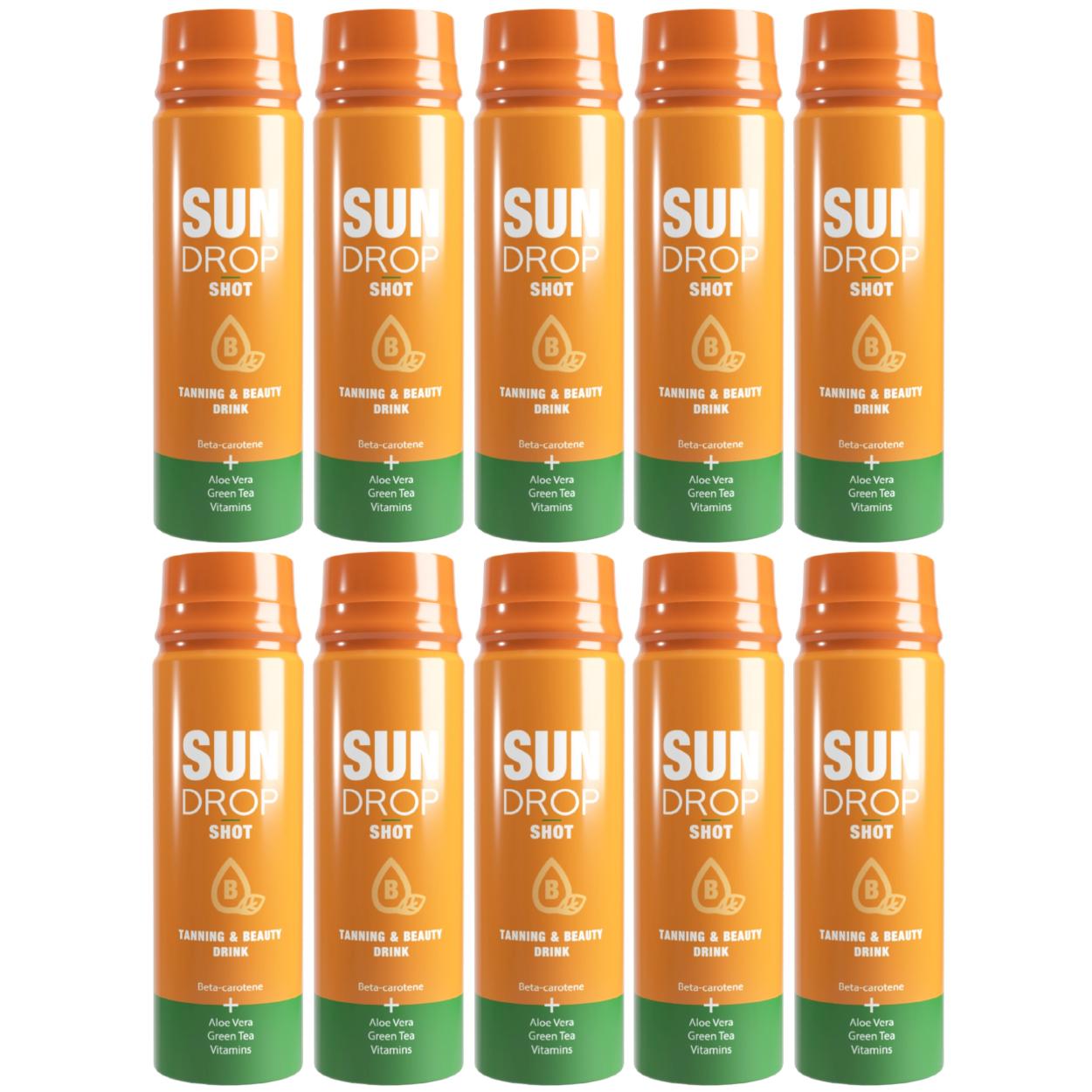 Set di 10 Sun Drop Shots Rinfrescanti Solarium Sun 80ml