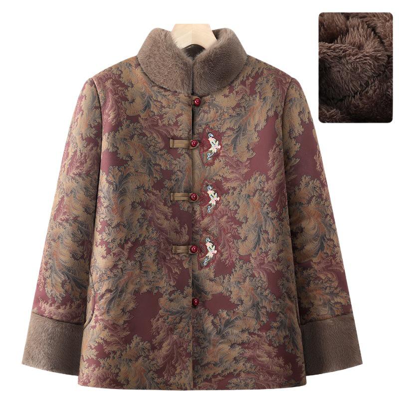 Grandma's Thick Winter Coat - Cotton Jacket for Middle-Aged and Elderly Women