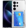 Samsung S25 Ultra Transparent Phone Case with Flip Card Holder Wallet for Galaxy S23 and S24