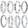Rings 925 Silver Star Moon Colorful Sparkling Zircon Simple Rings For Women Exquisite Wedding Engagement Birthday Jewelry Gifts