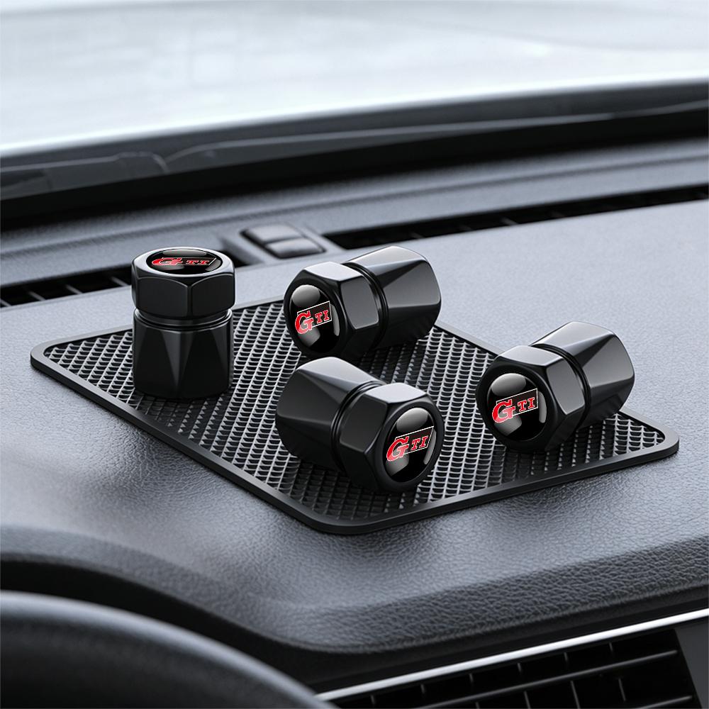 Metal Car Logo Wheel Tyre Valve Cap 4Pcs Cover for Volkswagen VW GTI R Golf Rline Tiguan Touareg R32 MK4 Jetta Bora Polo b6 GTD