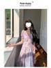 Women's Summer Purple Spaghetti Strap High Waist Maxi Dress