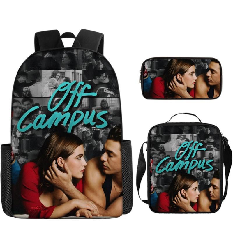Kids School Backpack Set With Fun Print Design - Shoulder Bag Pencil Case Elementary Students