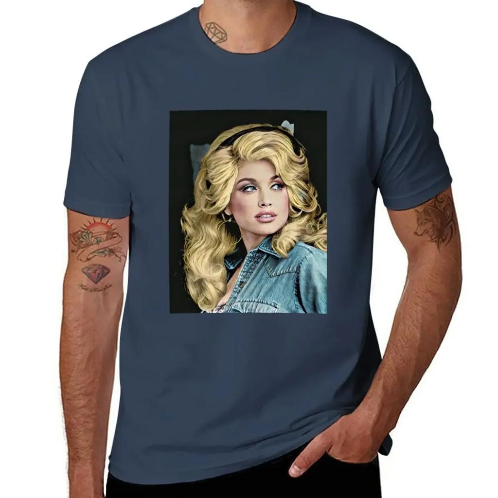Vintage Dolly Parton Geschenk für Liebhaber T-Shirt lustig süße Kleidung Tierdruck für Jungen Trainingsshirts für Männer