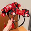 Snake Year Chinese Style Headwear Velvet Bow Hanfu Headwear Ancient Style Gege Headband  Women