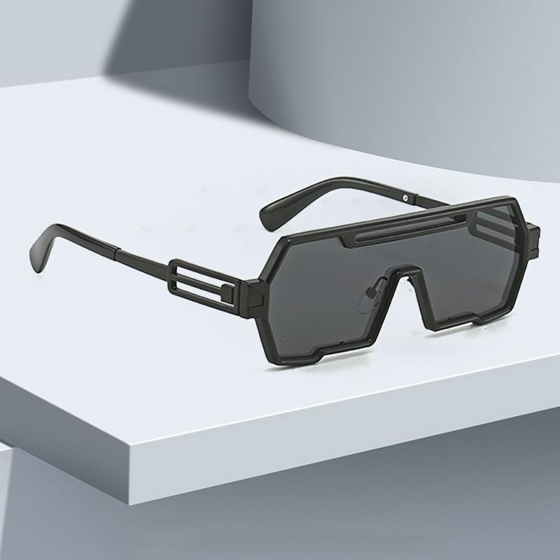 Fashionable Sunglasses For Women Geometric Gold Frame Sunglasses With Metal Stripes Personalized And Charming Women'S Glasses