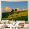 Scenic Hillside Tapestry Golden Field Wall Art Pastoral Landscape Room Decor Serene Landscape Living Room Tapestry
