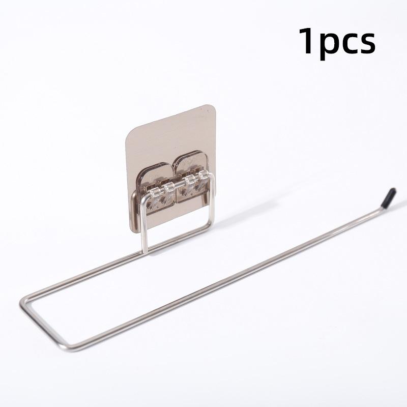 

Kitchen Paper Holder Self Adhesive Towel Rack Toilet Paper Holder Towel Stand Storage Rack Wall Mount Bathroom Organizer