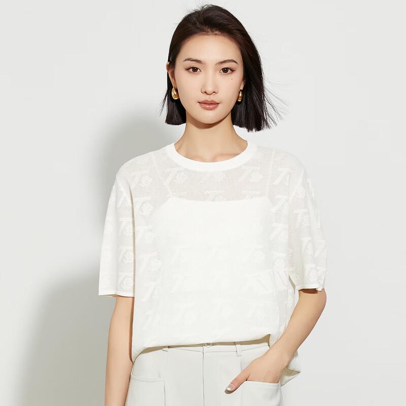 

Women s Loose Fit Short Sleeve Knit Top S