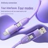 4-in-1 100W Silicone Charging Cable for Apple & Huawei - Type-C Fast Data & Flash Charge