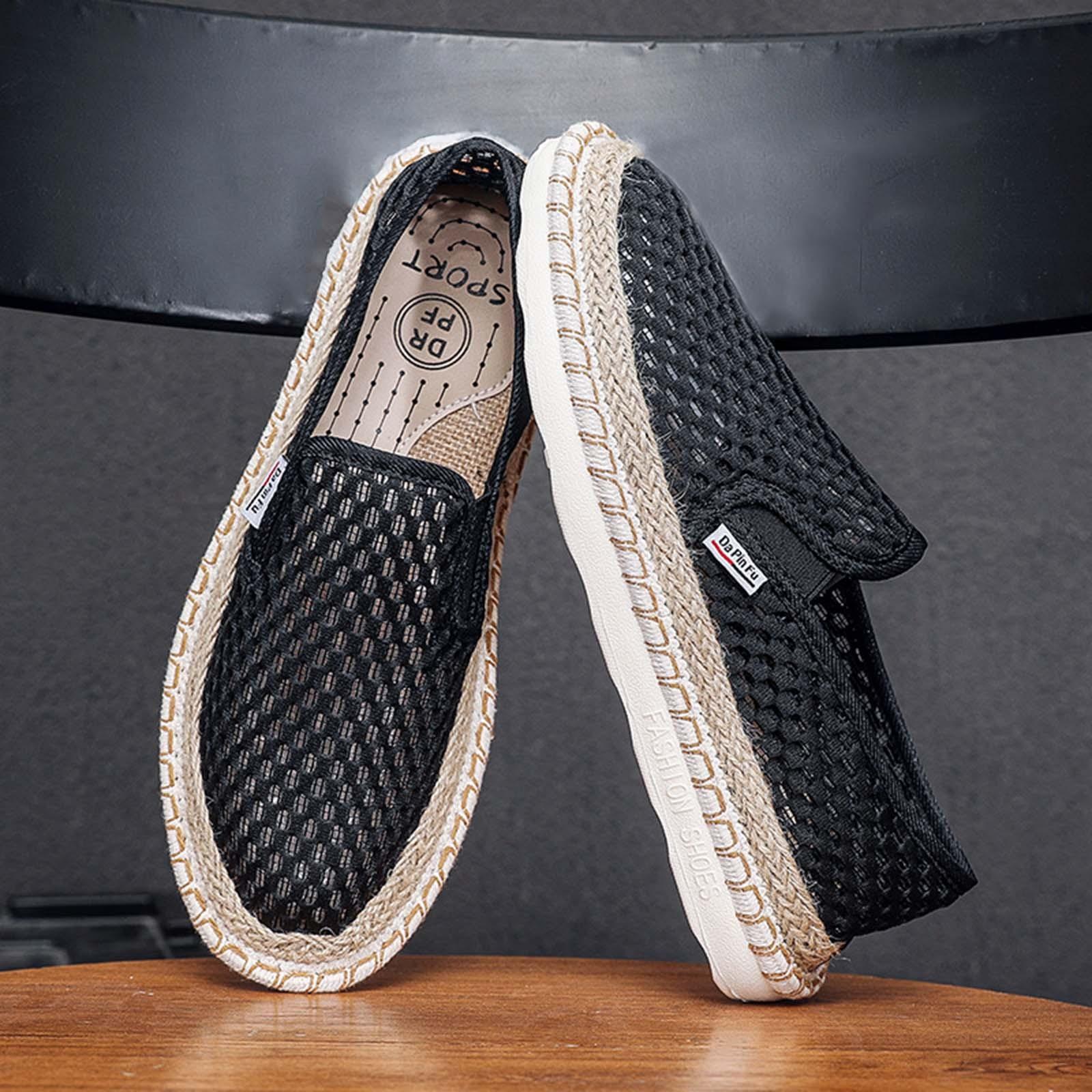 

Men s Mesh Breathable Casual Old Cloth Shoes Fisherman Shoes 43 чёрный