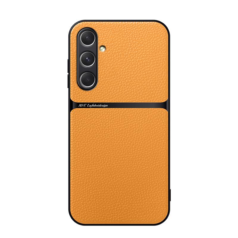 For Galaxy M35 5G Case 6.6'' M356B Luxury Leather Magnetic Car Holder Phone Case For Samsung Galaxy M35 5G m 35 Soft Back Cover