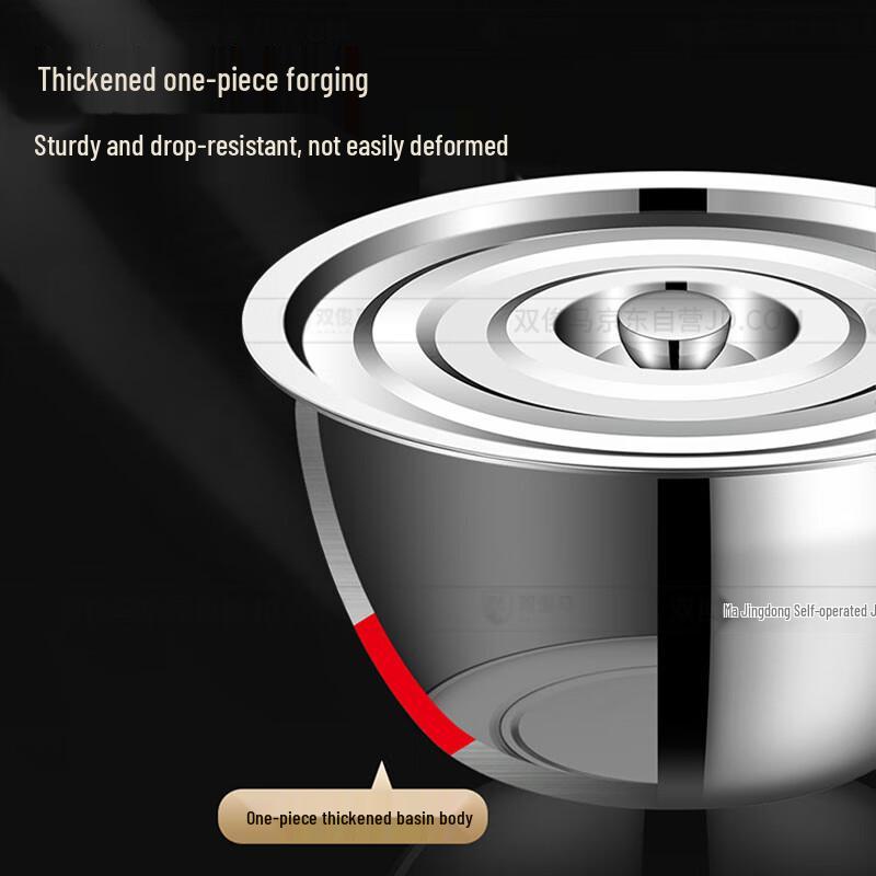 10-inch Multi-purpose 304 Stainless Steel Bowl with Lid