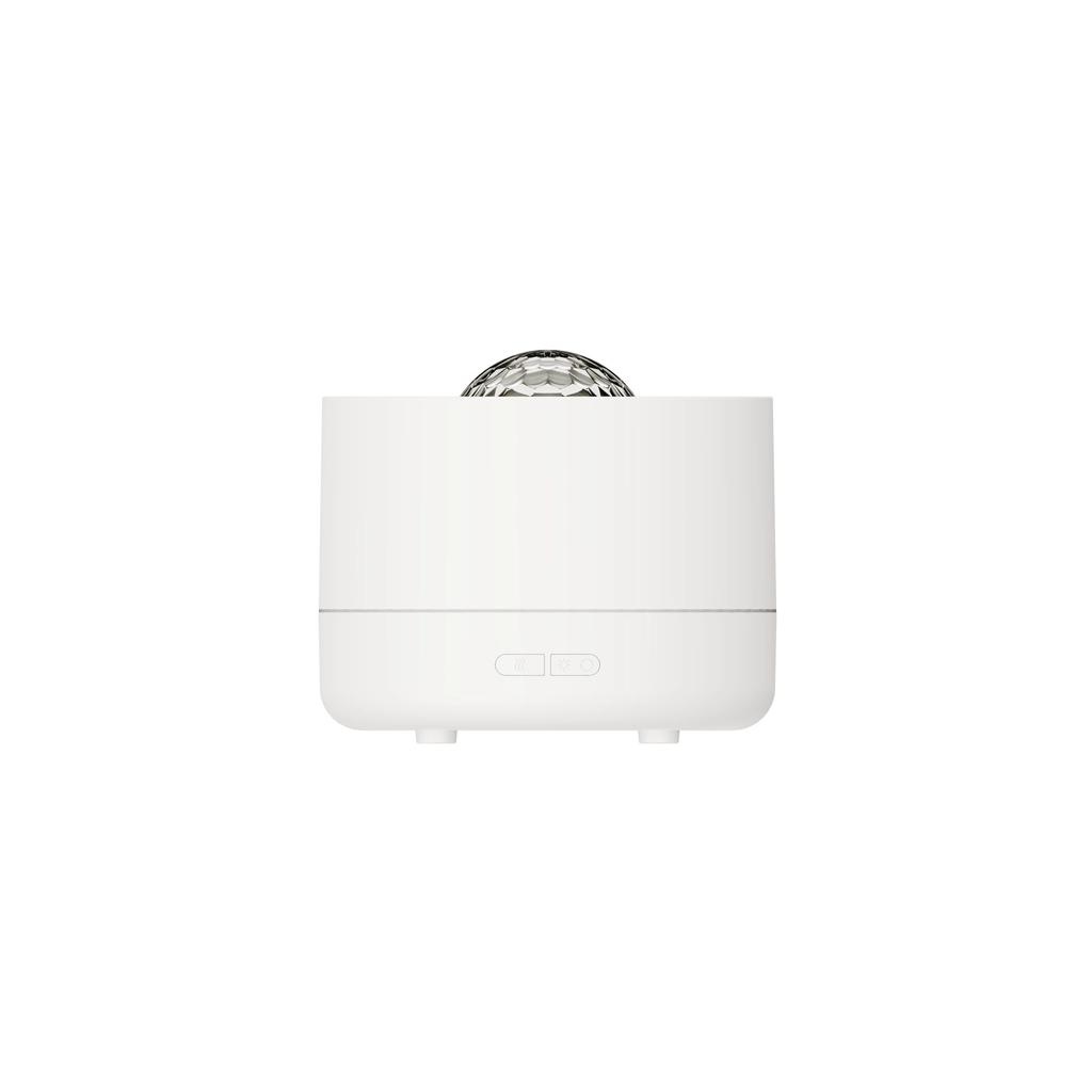 4 in 1 Air Humidifier with Starry Projector Aromatherapy Diffuser & Flame Effect, USB Rotate Projection Light Mist Maker Fogger