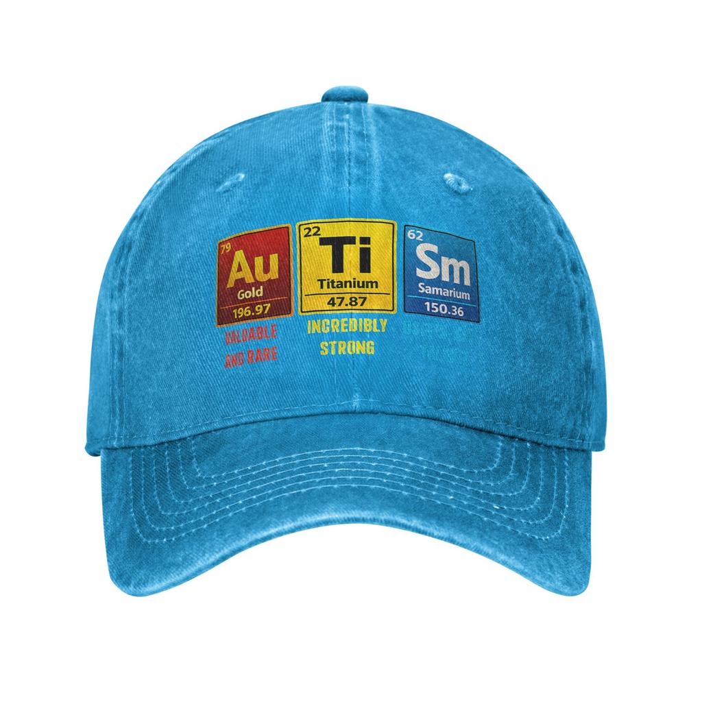 Autism EleUnisexts Periodic Table Awareness ASD Fashion Baseball Cap Hats Visor Protection Snapback Cotton tops gorras