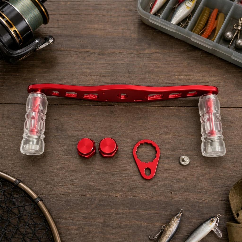 Replacement Fishing Reel Handle Textured Grip with Mounting