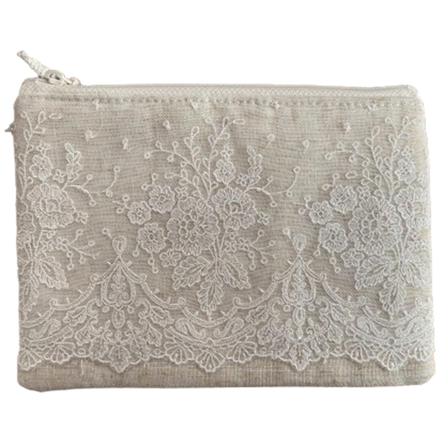 

Vivienne Fleurette Series Плоский 12 x 18 Кружево Мелкий предмет WK3260A1 Кошелек, см, Слоновая кость, Вышивка, Чехол, слоновая кость