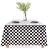 F1 Racing Tablecloth Checkered Black White Chess Flag Abstract Chessboard Checker Game Rectangular Table Cloth