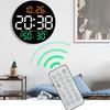 Digital Wall Clock Temperature Meter Mute Remote Control Digital Alarm Clock