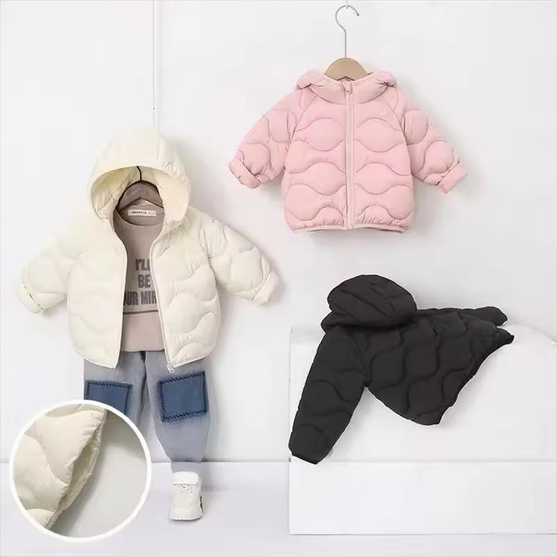New Autumn Kids Down Jackets Winter Fashion Boys Girls Thin Warm Outerwear Baby Lightweight Down Cotton Coats Children Clothing