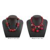 Handmade Red Bead Necklace Korean Style Y2K Clavicle Chain Retro Fruit Cherry Necklace  Women