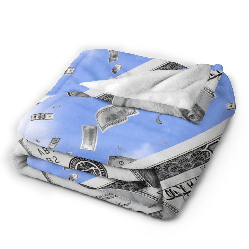 Play money Flannel Blanket Warm Soft Bedding Throws for Couch Bed Travel Aesthetic Bedspread Sofa Bed Cover