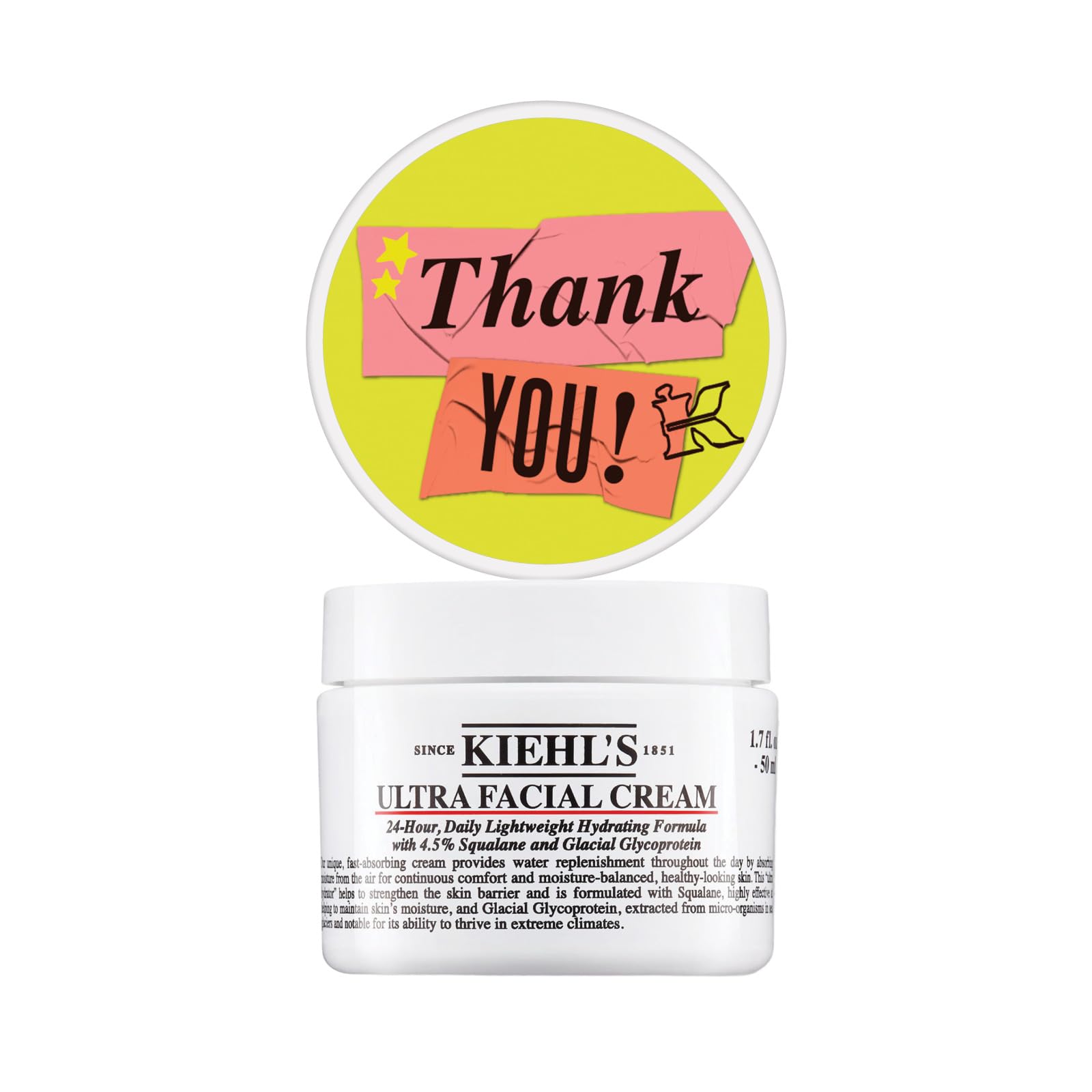 

UFC for Men and Authentic Gift Kiehl s Cream, 50mL, THANK YOU, Moisturizing, Non-greasy, Women,
