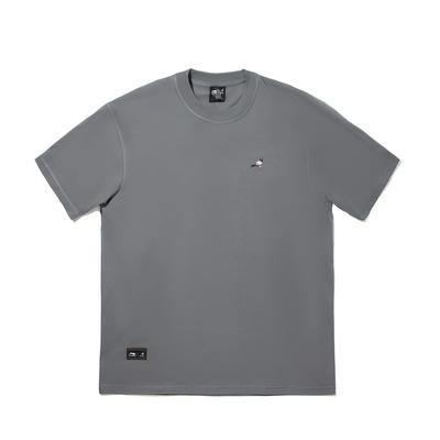 Li Ning X Staple Kollaborationsserie Einfaches Bequemes Lässiges Bedrucktes Buchstaben Rundhals Kurzarm T-Shirt Herren T-Shirts Asphaltschwarz AHSV713-2
