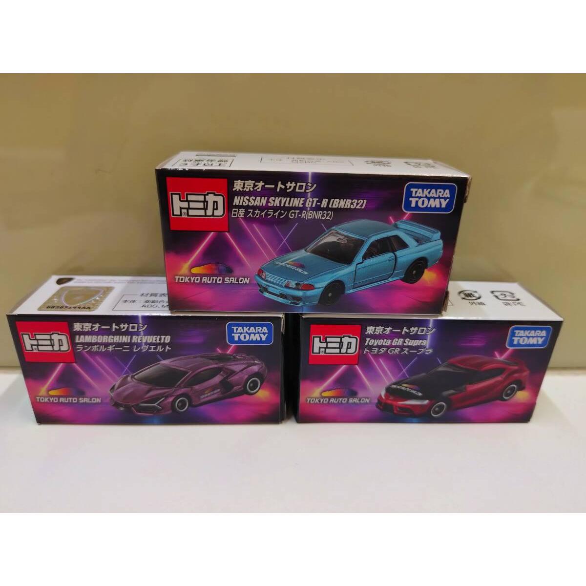 Б/у Tomica Токийский Автосалон 2026 Lamborghini Revuelto Toyota GR Supra Nissan Skyline GT-R BNR32 Набор из 3 штук!!