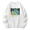 Spring and Autumn Crew Neck Sweater Men's Loose Long Sleeve Jacket Teen Couple T-Shirt Spring and Autumn