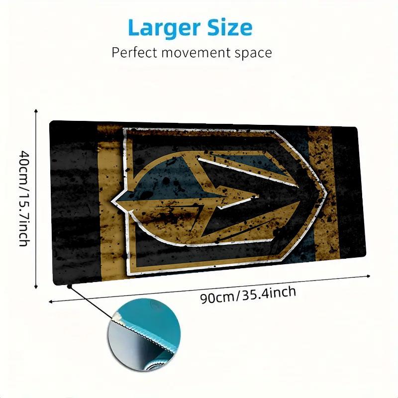 Vegas Golden Knights Mouse Pad, Large Gaming Desk Mat, Non-slip XXL Mousepad for Laptop & Tablet, Mini PC Playmat with Stitched Edges