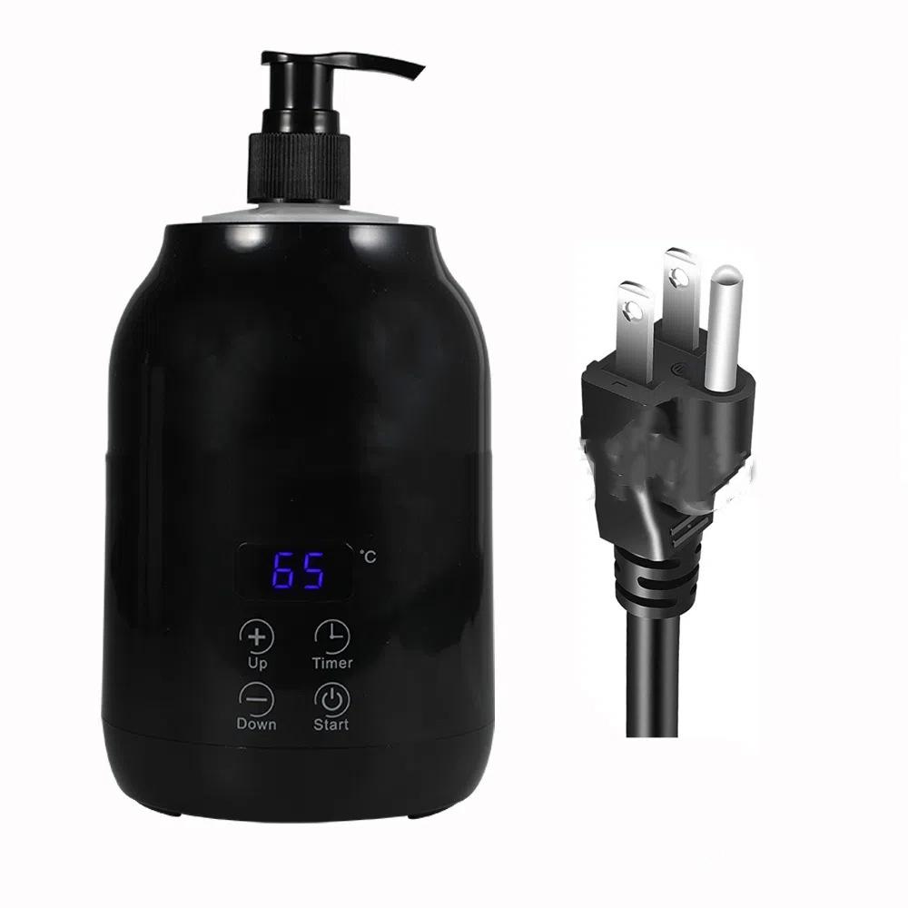 

Светодиодный дисплей Лосьон Цифровой нагреватель Цифровой крем Нагреваемый дозатор Портативный Подогреватель массажного масла Салон Black-US