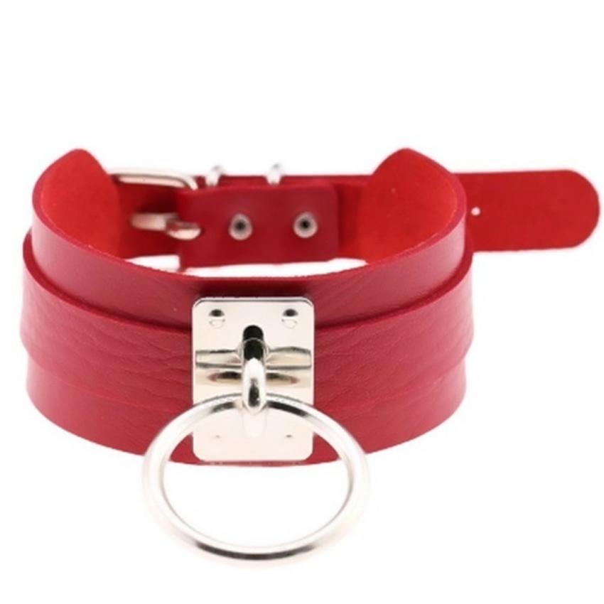 Cool Oversized Choker Fetish Argintiu/Aur O Metal Punk Stil Retro Guler din piele Bondage Sub BDSM Harness Colier