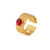 Bohemian Geometric Adjustable Stainless Steel Ring for Women - Non-Fading Fashion Jewelry