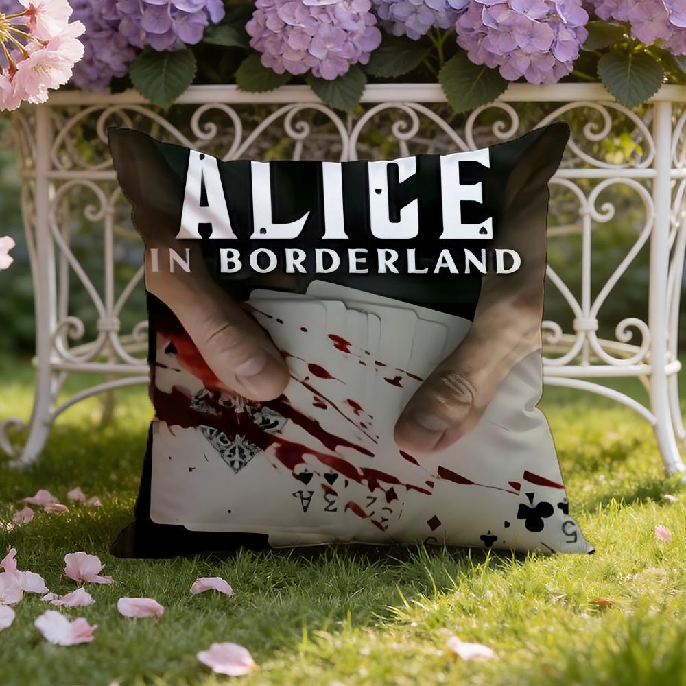 Korean TV A-Alice In B-Borderland Cushion Cover Home & Car Dual-Scene Pillow Cover: Reversible for Premium Comfort