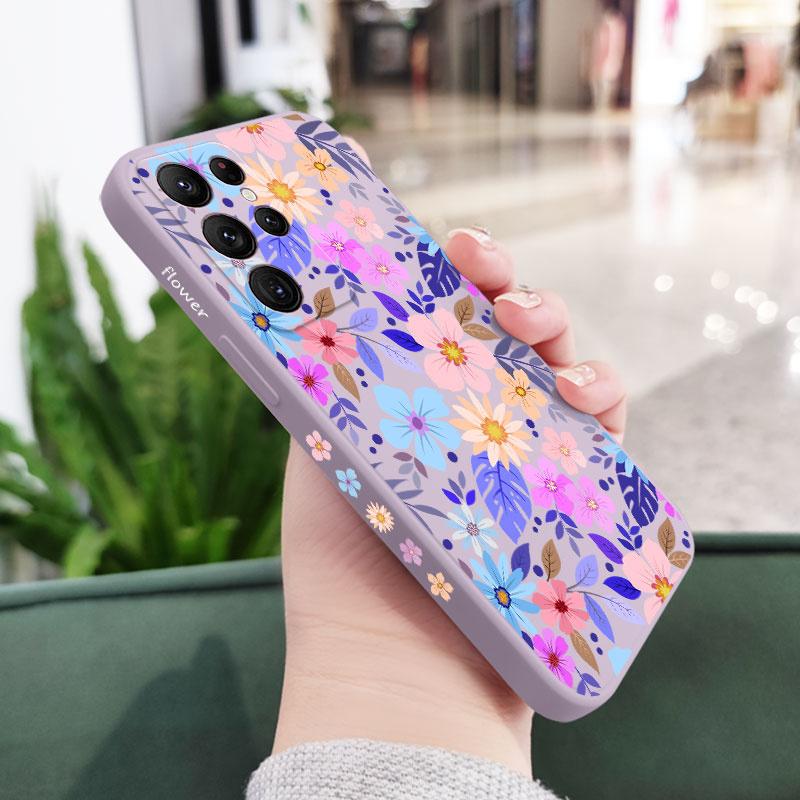 Showy Flowers Phone Case For Samsung Galaxy S25 S24 S23 S22 S21 S20 Ultra Plus FE Note 20 ultra 10 9 Plus Cover