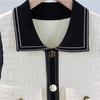 French Small Perfume Temperament Lapel Knitted Dress Women's Plus Size Fashion Vest Dress