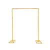 Golden Wrought Iron Wedding Arch Telescopic Stand for Stage Decoration