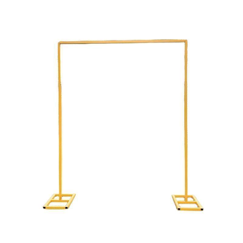 Golden Wrought Iron Wedding Arch Telescopic Stand for Stage Decoration